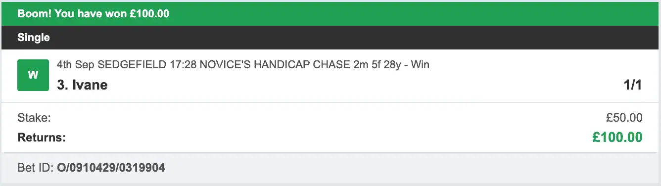 Racing UK Tipster - Winner 2 - 2025-09-04