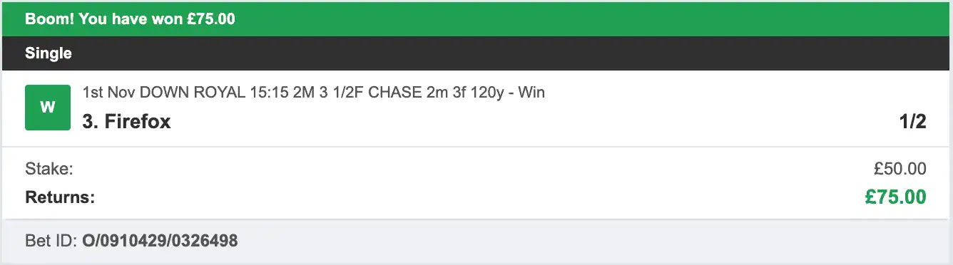 Racing UK Tipster - Winner 2 - 2025-11-01